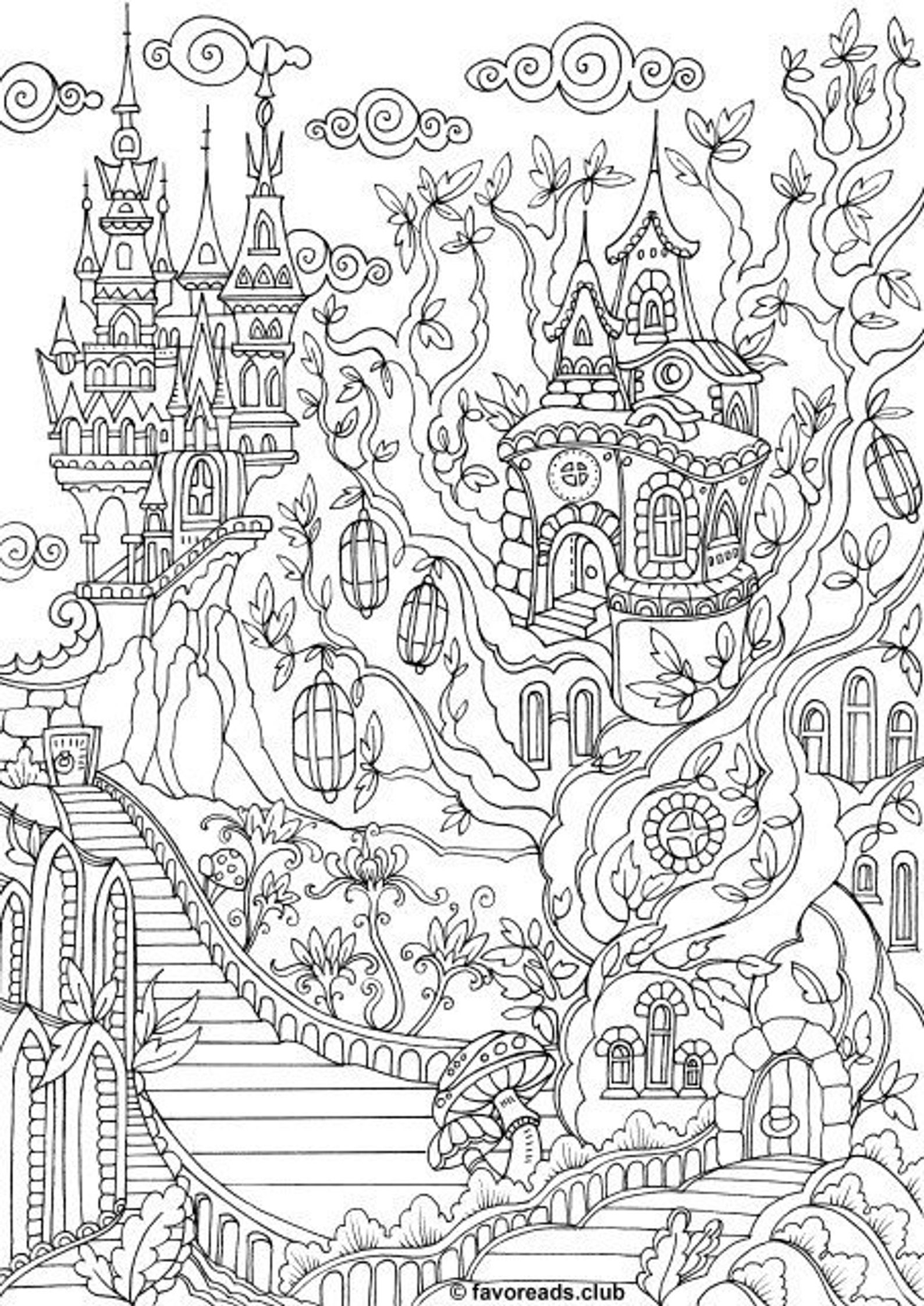 Fantasy Art Free Printable Coloring Pages
