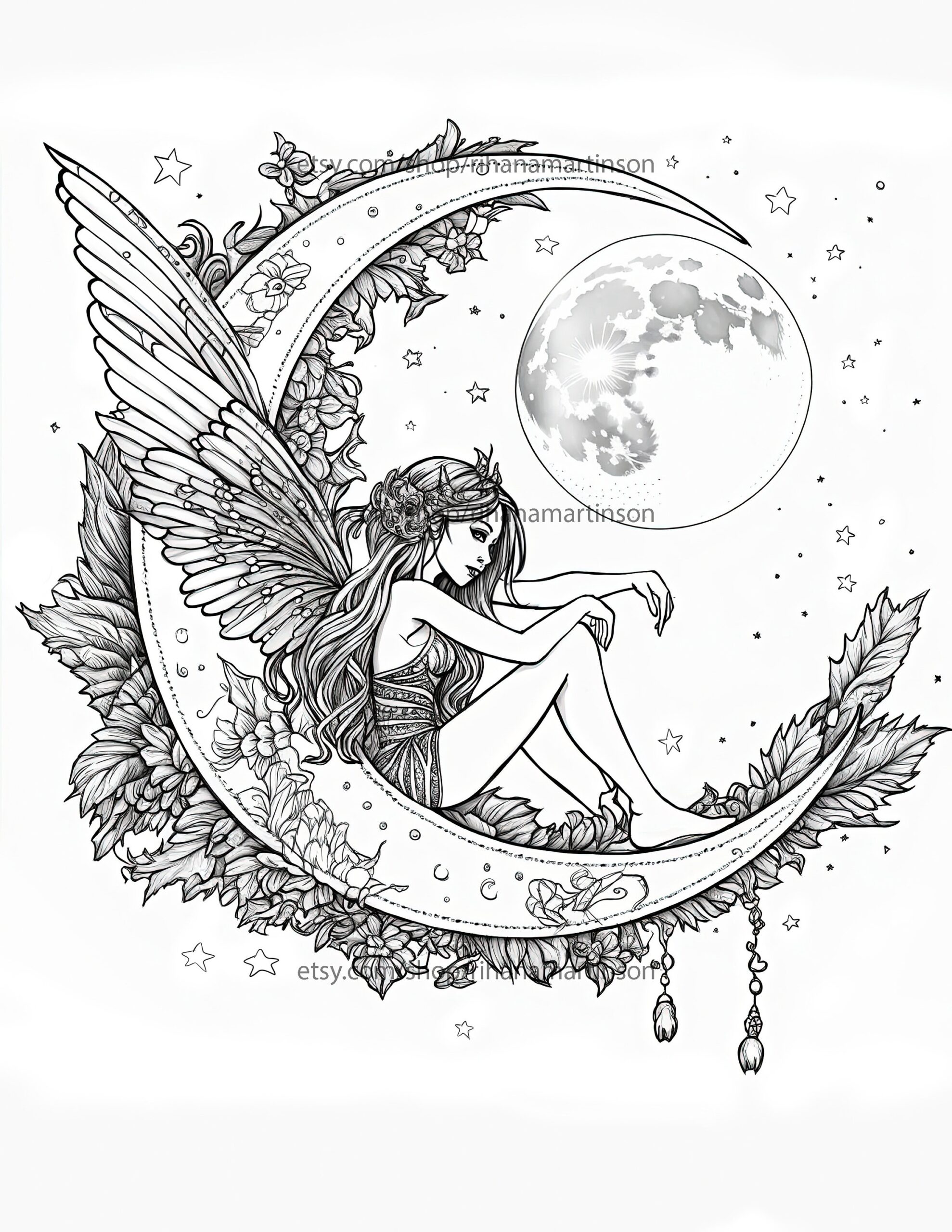Wings Fantasy Coloring Page Printable