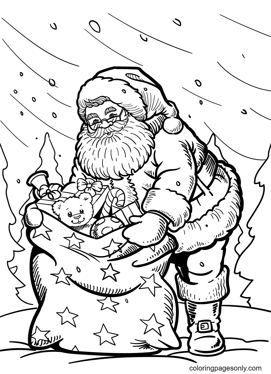 Father Christmas Coloring Page Free Printable Coloring Pages