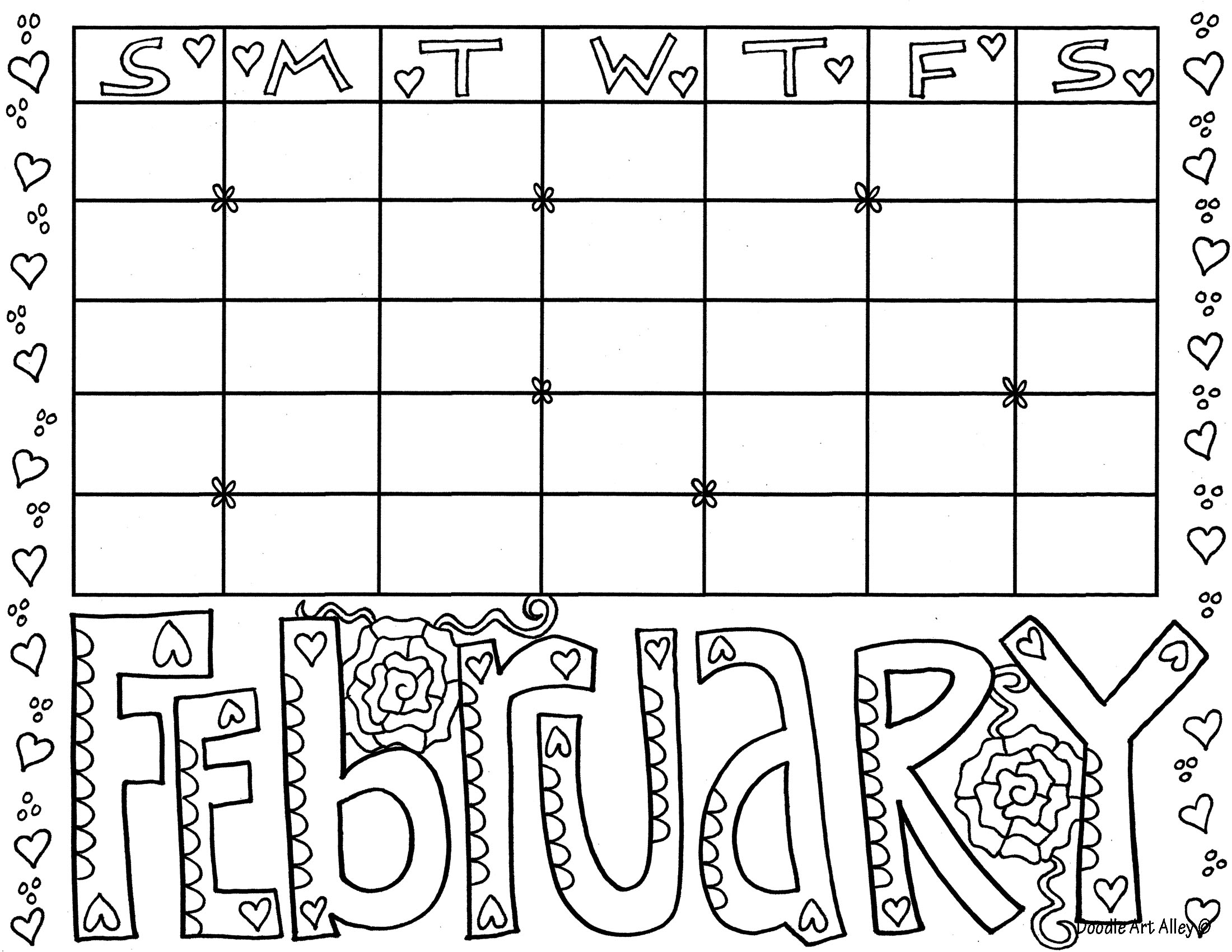 Free Printable February Coloring Pages