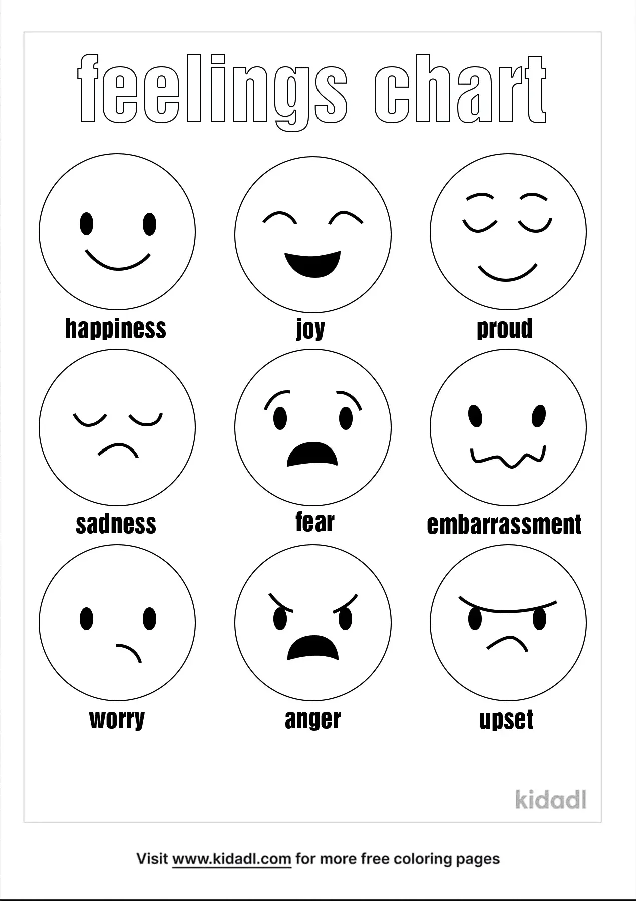 Feelings Coloring Pages Printable