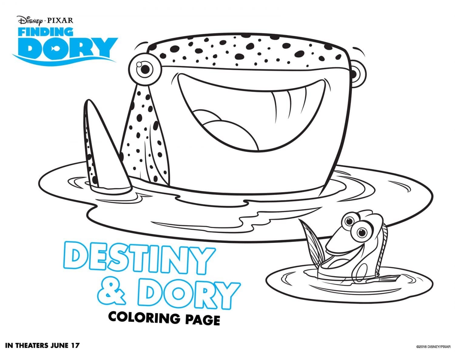 Finding Dory Printable Coloring Pages