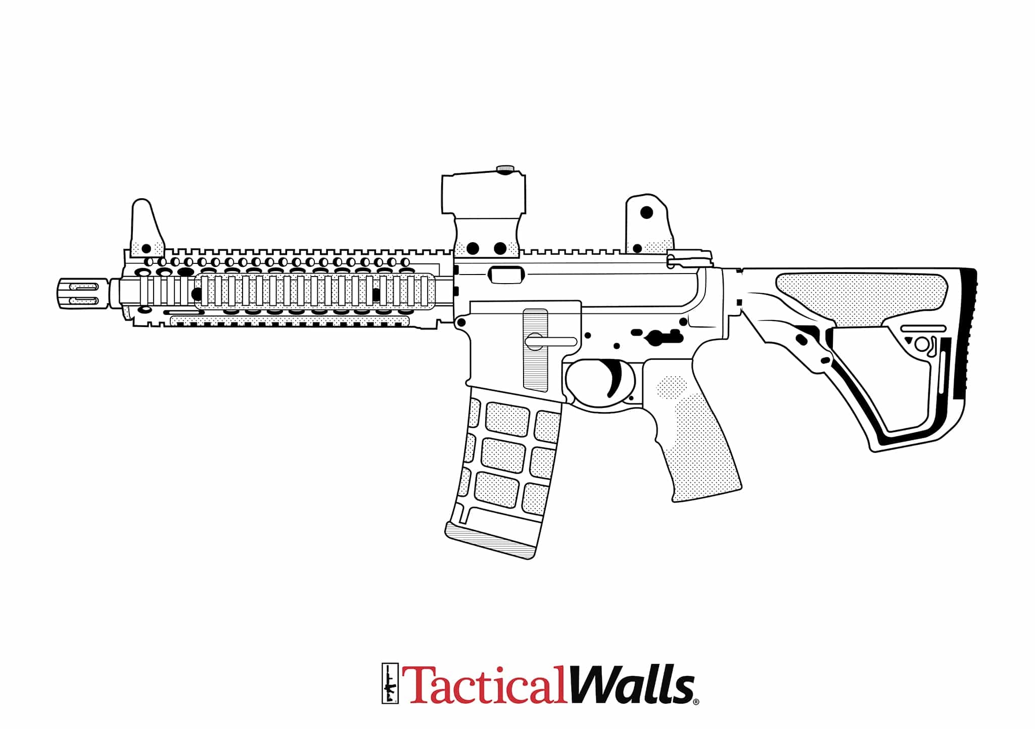 Printable Gun Coloring Pages