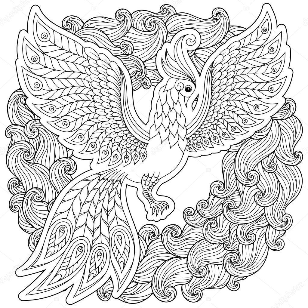 Firebird Coloring Page 176 File SVG PNG DXF EPS Free