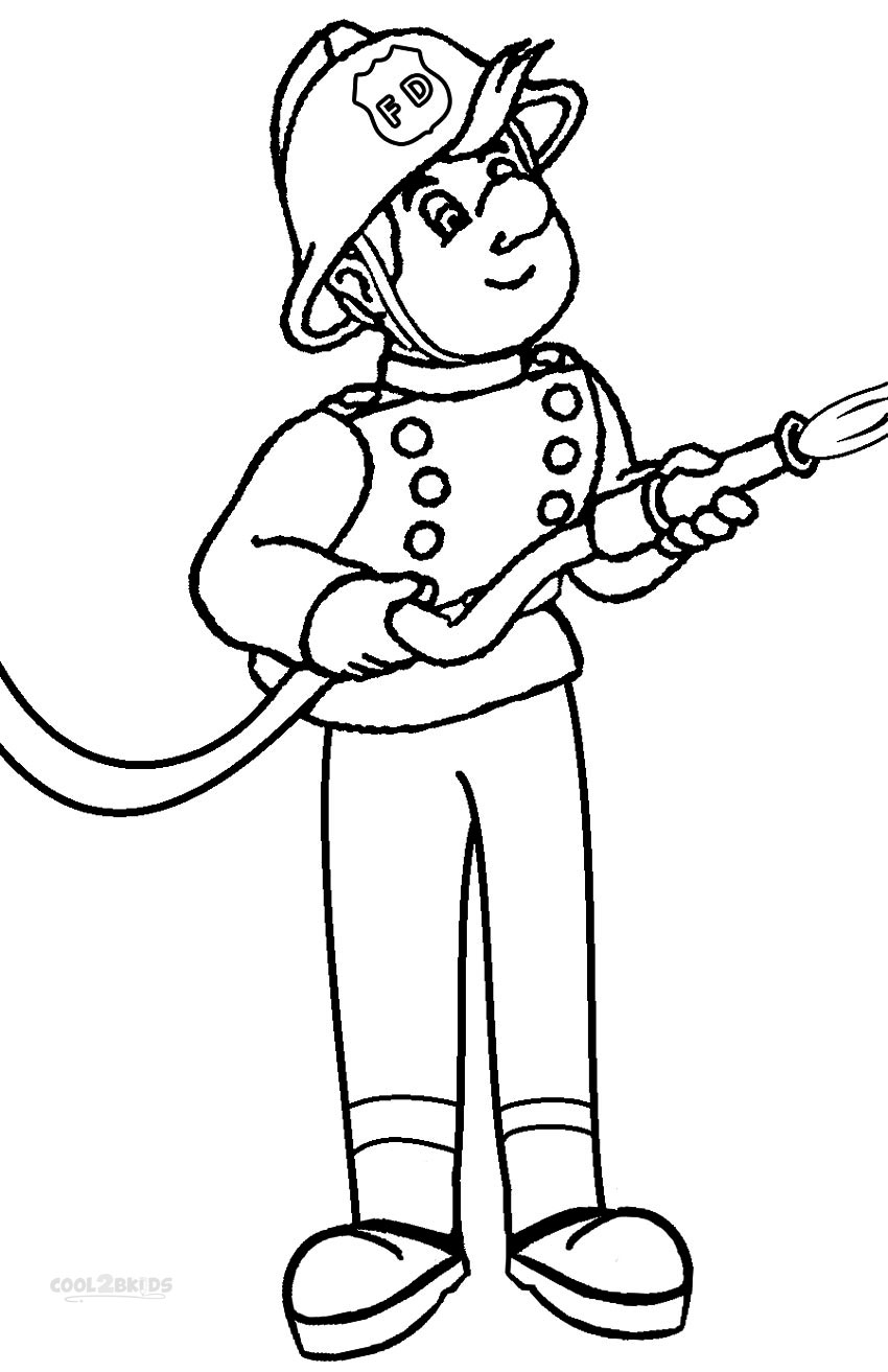 Fireman Coloring Pages Printable