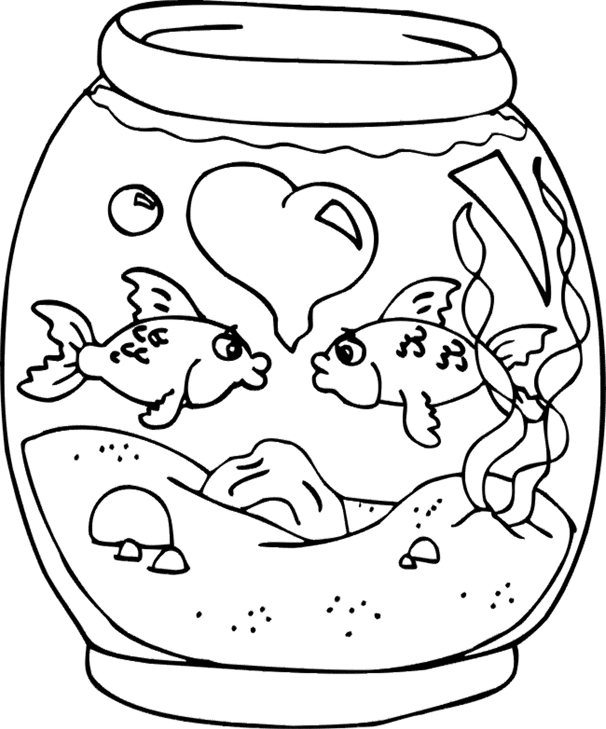 Fish Bowl Coloring Page At GetColorings Free Printable Colorings Pages To Print And Color