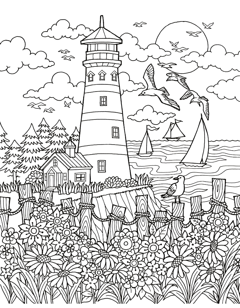 Lighthouse Coloring Page Printable