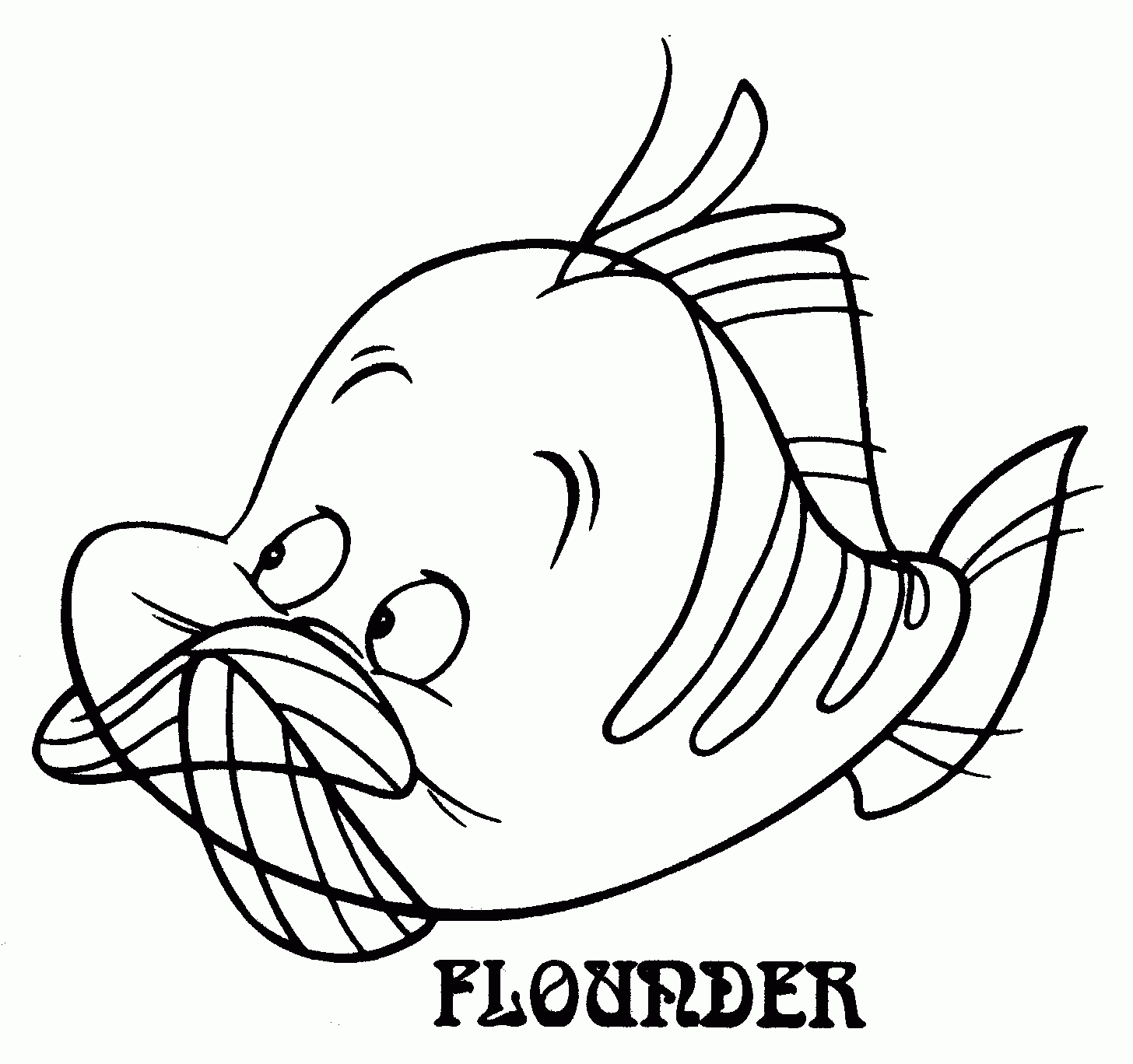Printable Coloring Pages Flounder