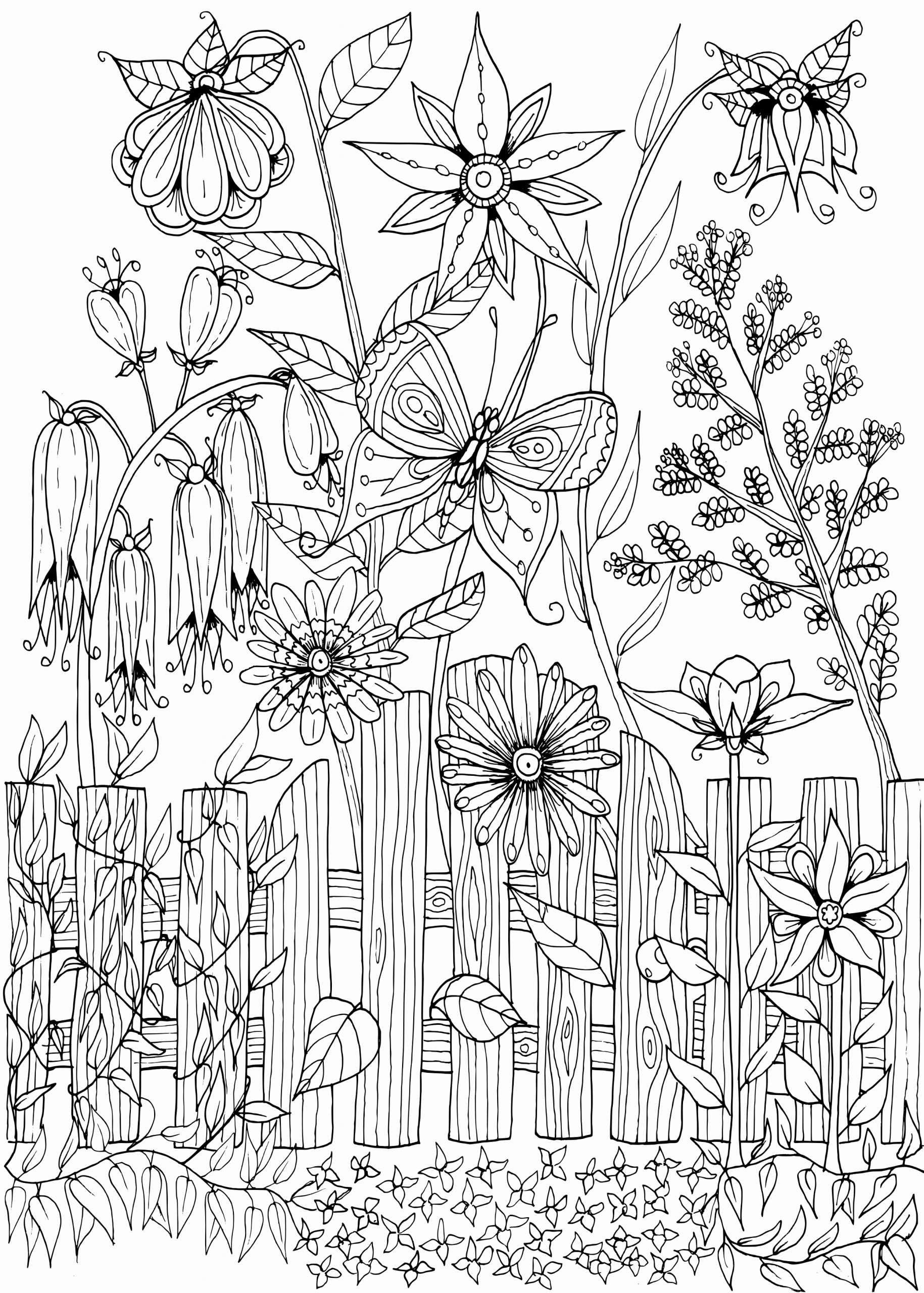 Flower Garden Coloring Pages Printable