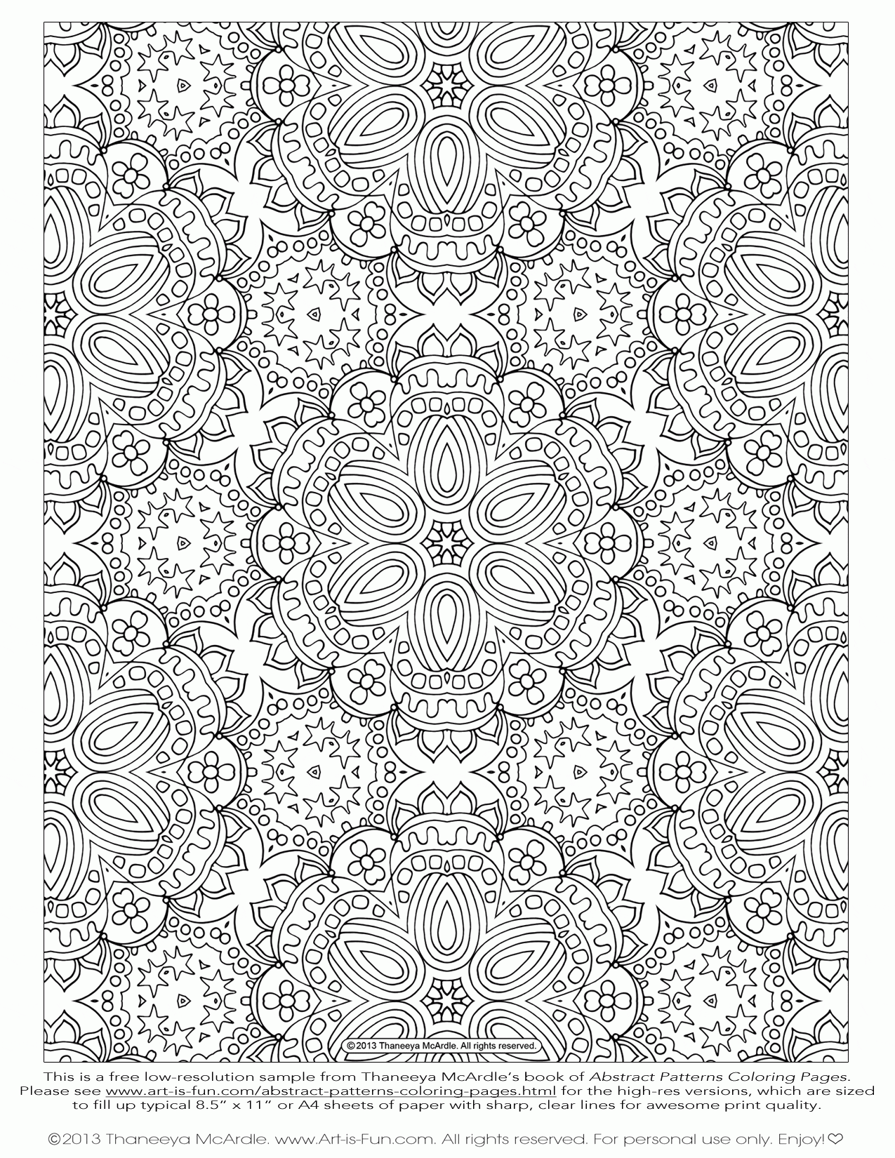 Flower Pattern Coloring Pages Coloring Home