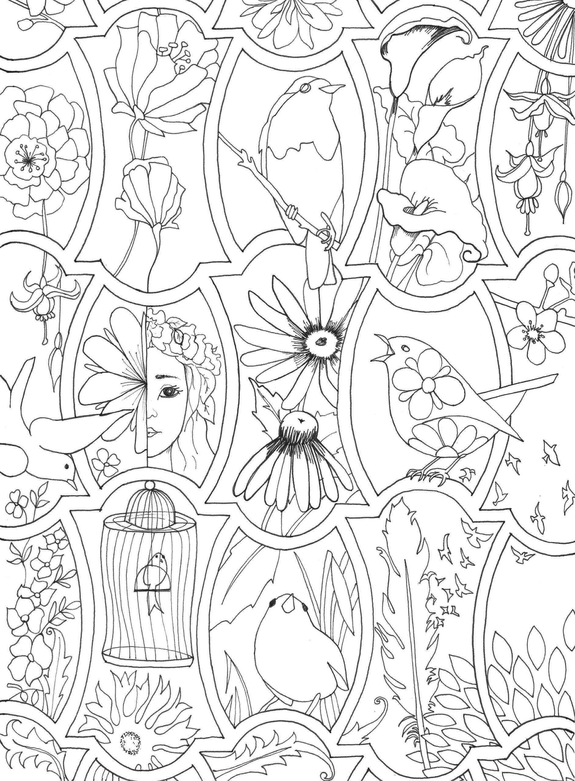 Folk Art Coloring Pages Printable Coloring Pages