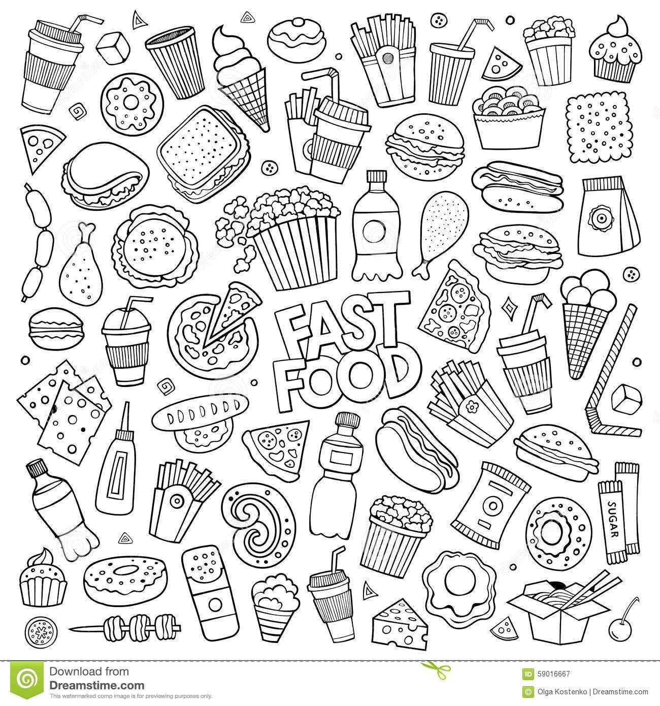 Food Coloring Pages Printable