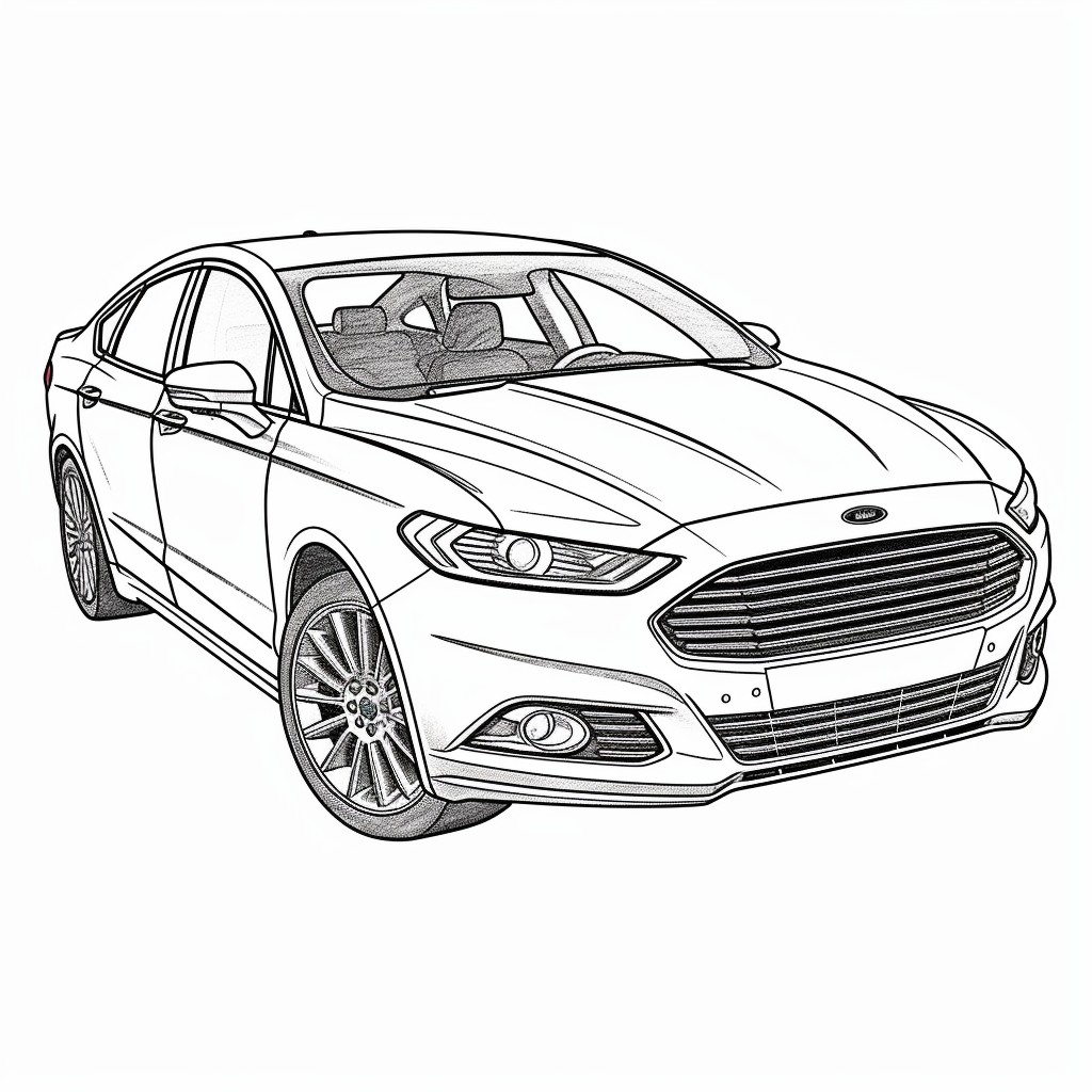 Ford Car 23 Coloring Page