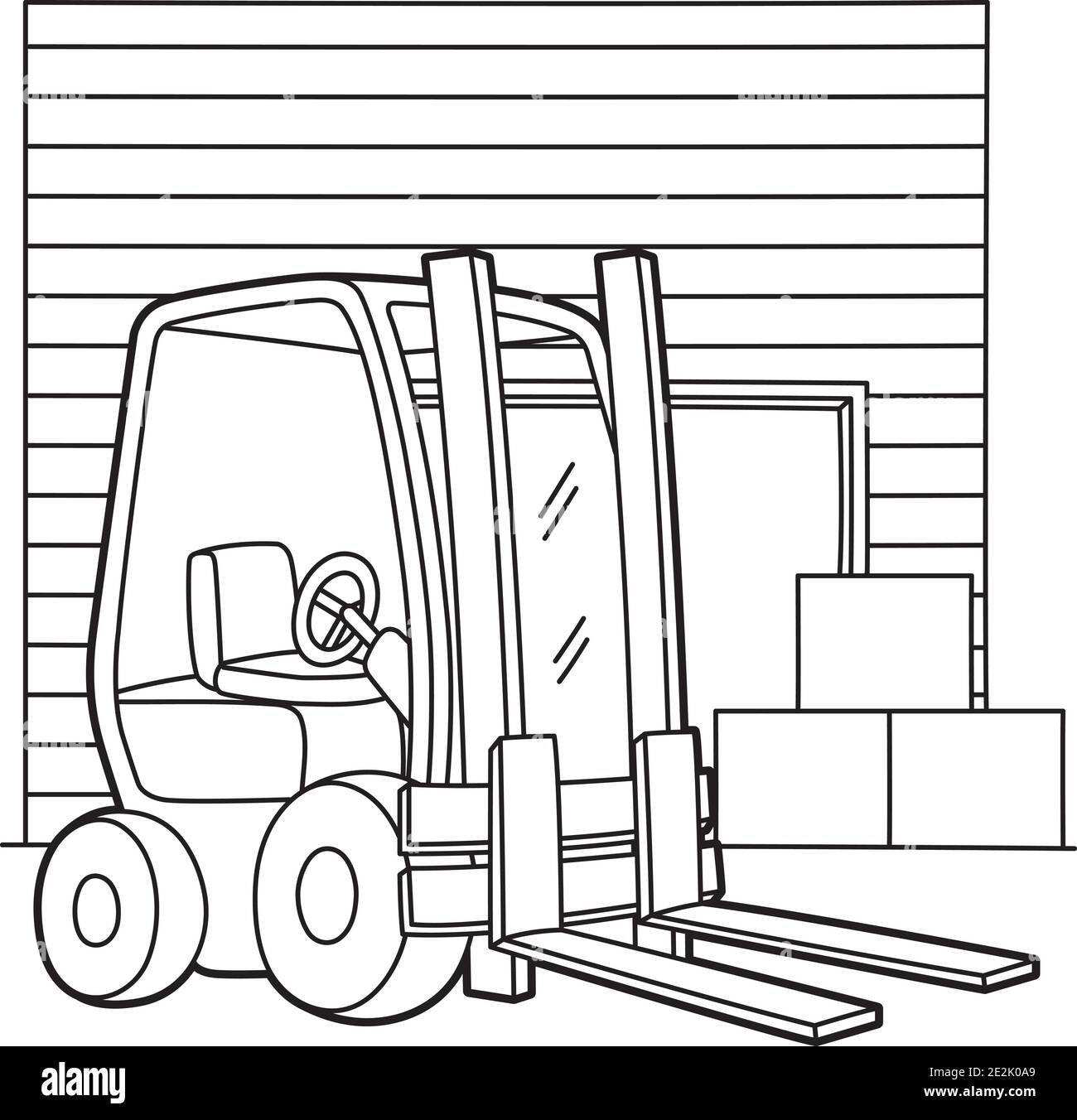 Forklift Coloring Pages