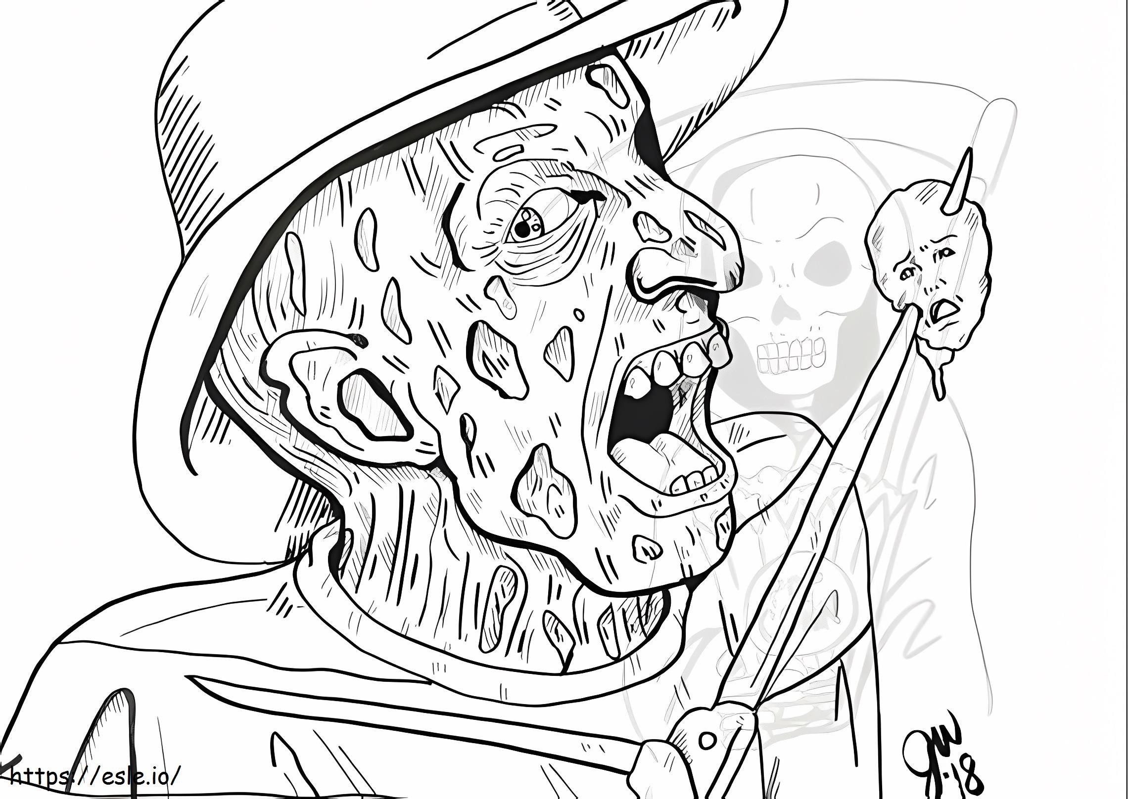 Freddy Krueger 4 Coloring Page