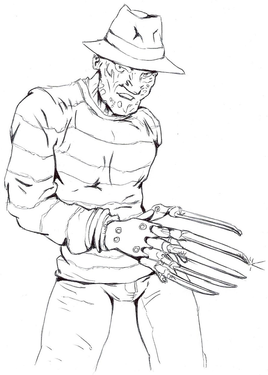 Freddy Krueger Coloring Pages To Print For Training K5 Worksheets