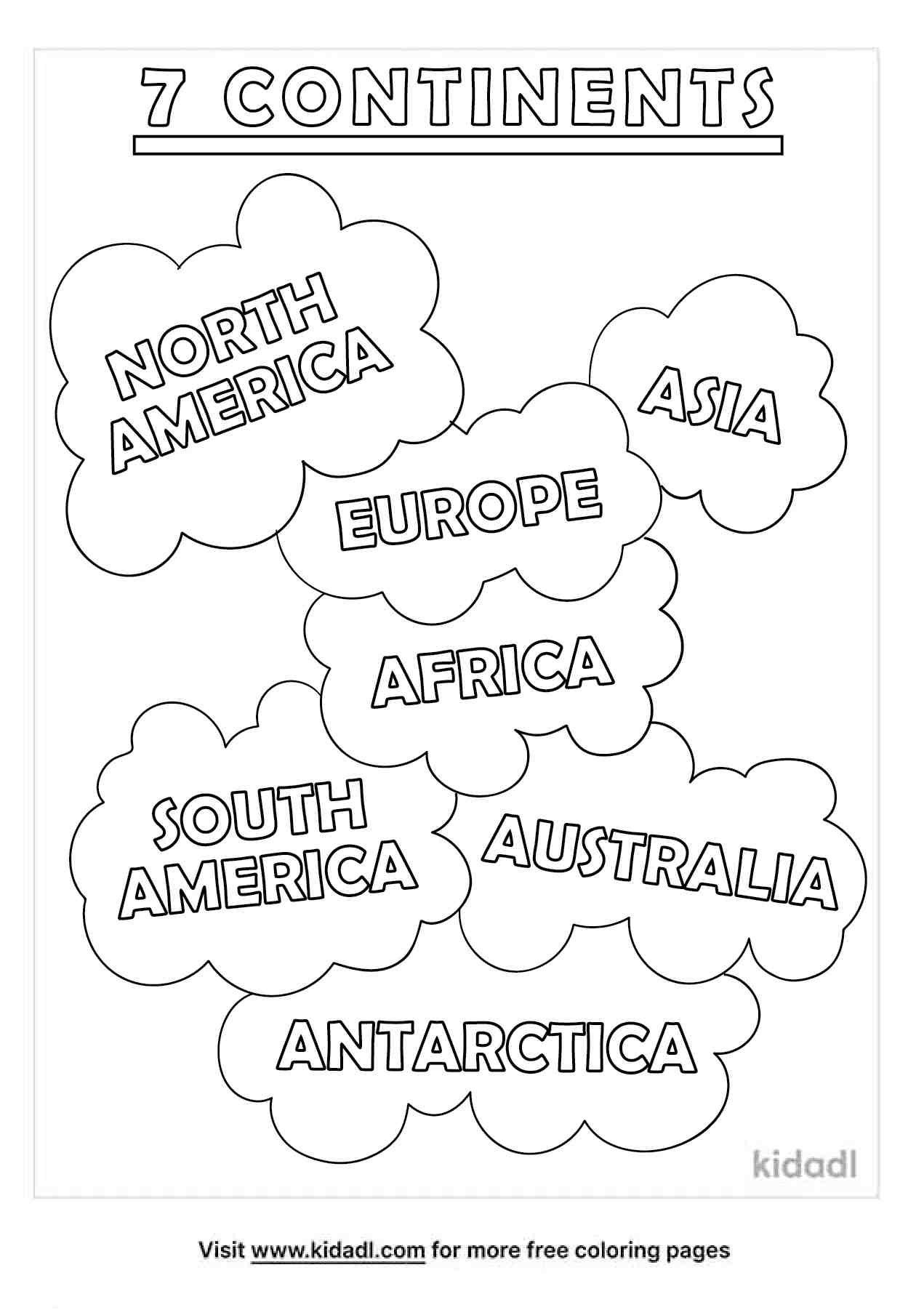 Free 7 Continents Coloring Page Coloring Page Printables Kidadl