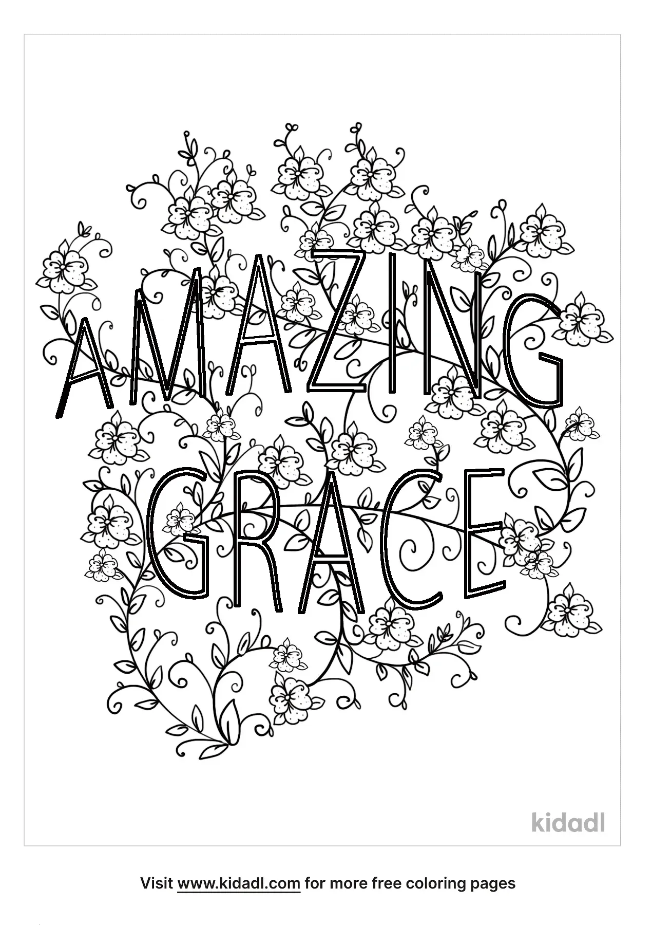 Free Amazing Grace Coloring Page Coloring Page Printables Kidadl