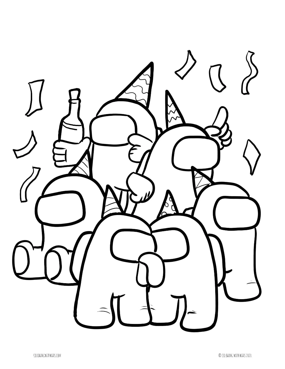 Among Us Coloring Pages Printable