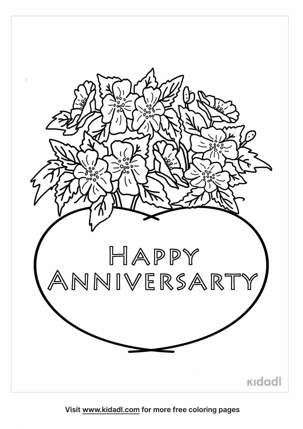 Free Anniversary Coloring Page Coloring Page Printables Kidadl