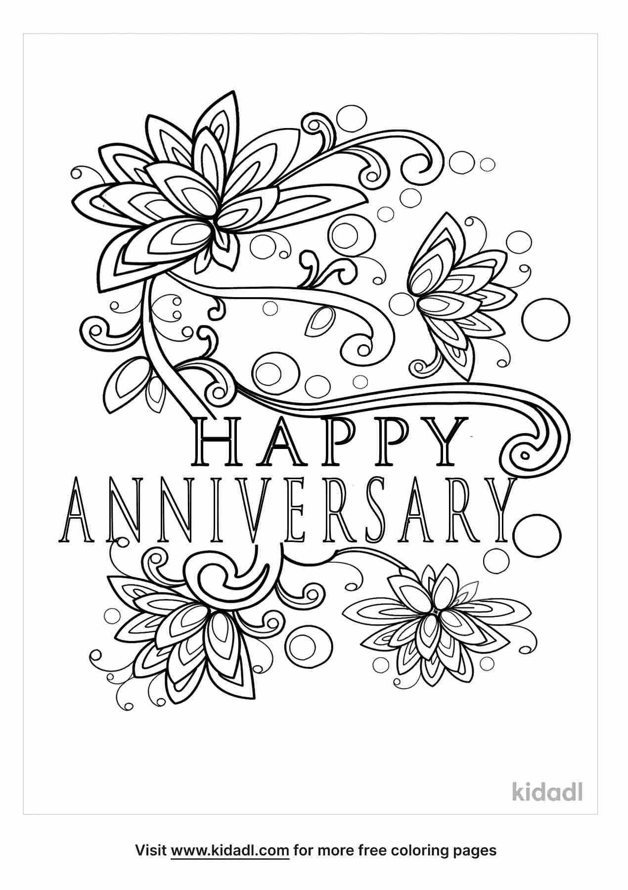 Free Anniversary Coloring Page Coloring Page Printables Kidadl
