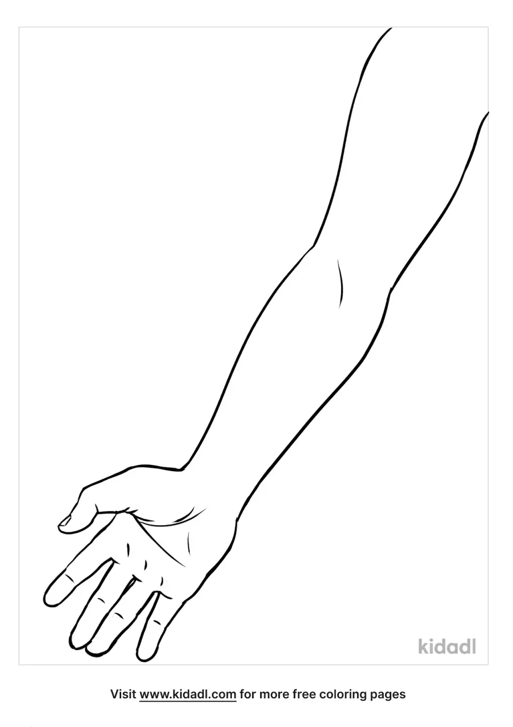 Free Arm Coloring Page Coloring Page Printables Kidadl