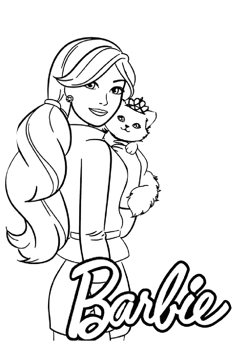 Free Barbie Printable Coloring Pages