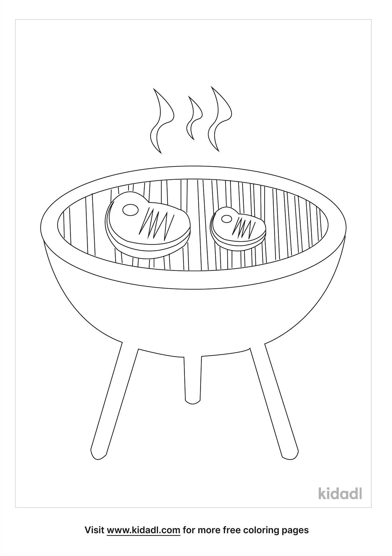 Free Bbq Meat Coloring Page Coloring Page Printables Kidadl
