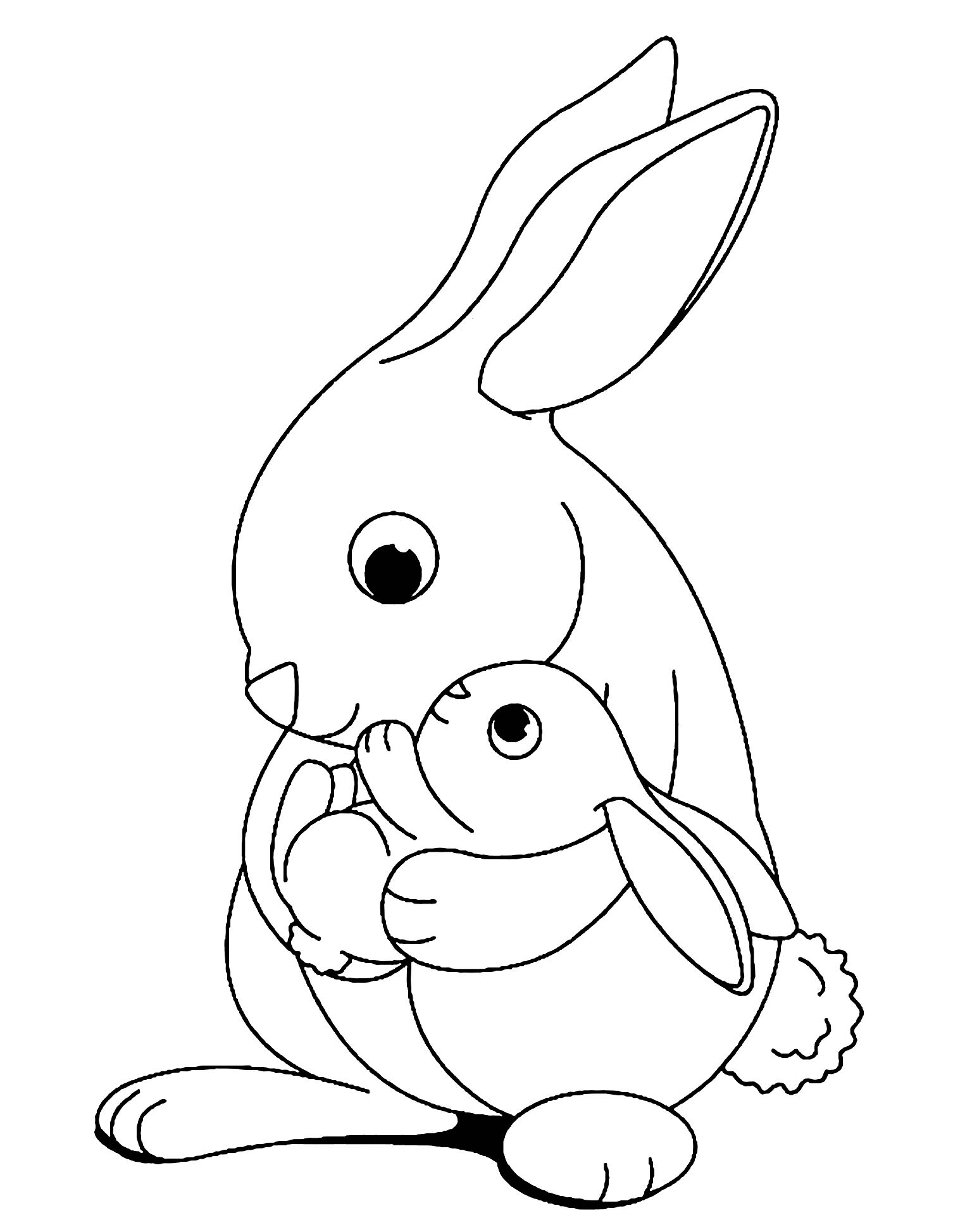 Free Bunny Coloring Pages Printable