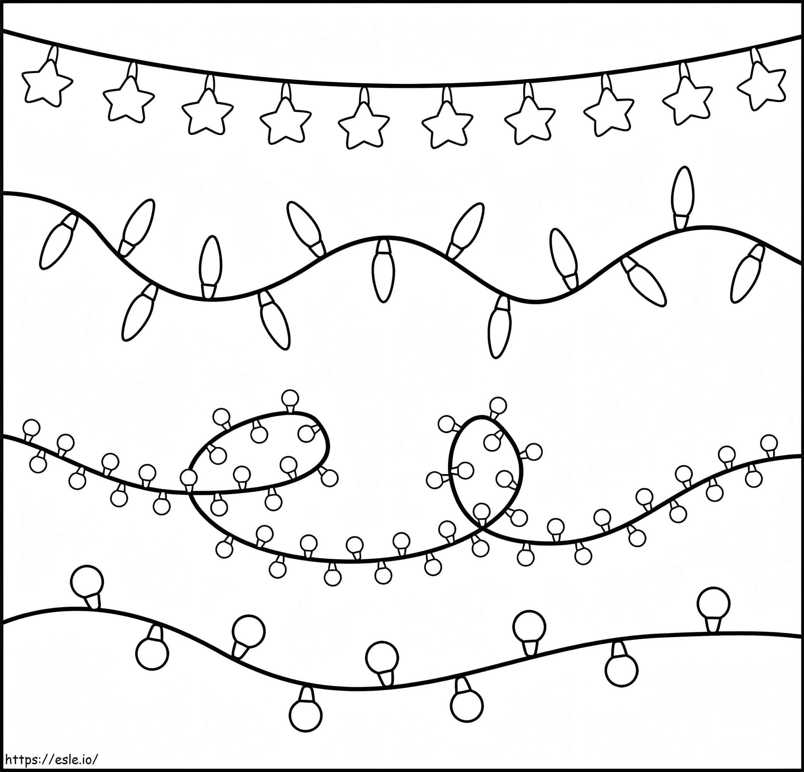 Free Christmas Lights Coloring Page
