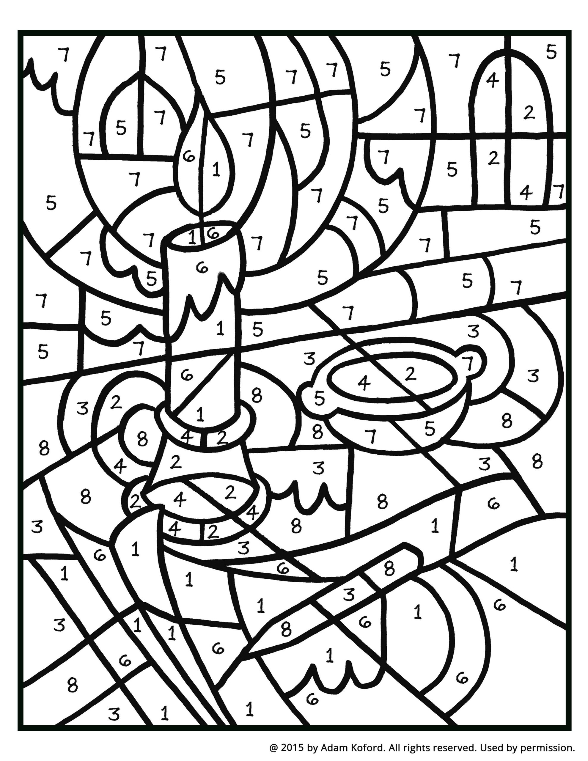 Free Color By Number Printable Pages