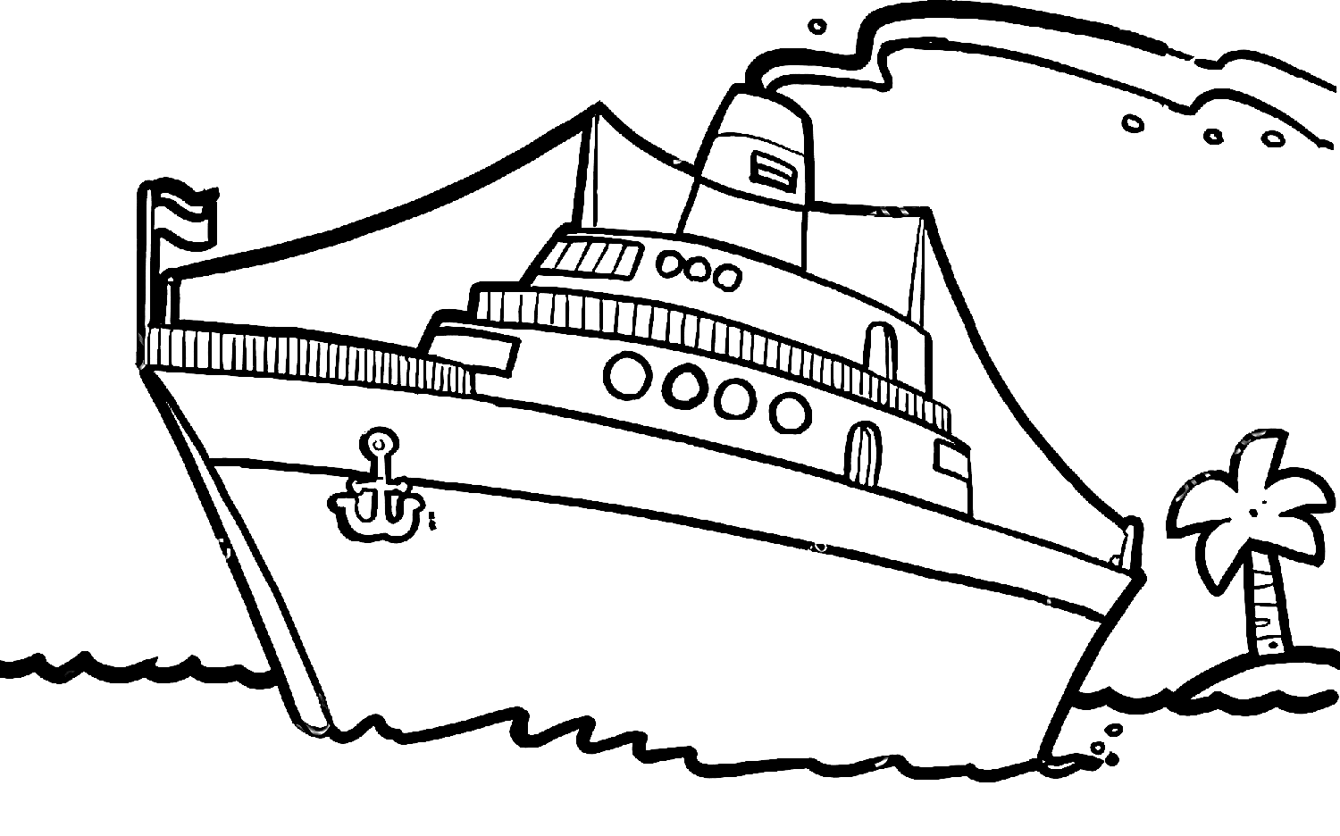 Printable Boat Coloring Pages