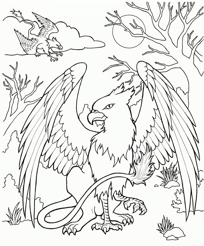Free Coloring Pages Of Mythological Creatures Coloring Home