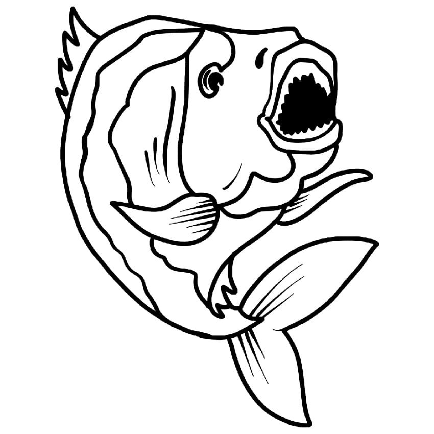 Free Coloring Pages Of Pirahna