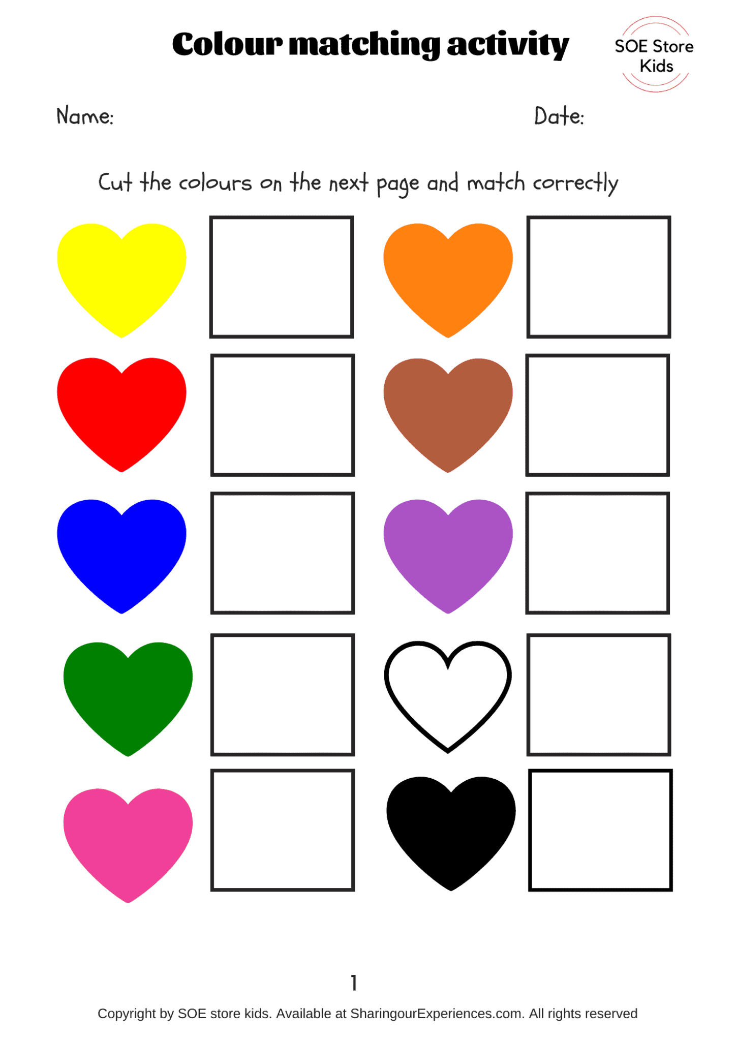 Free Colors Matching Activities For Toddlers Printable Pdf Sharing Our Experiences