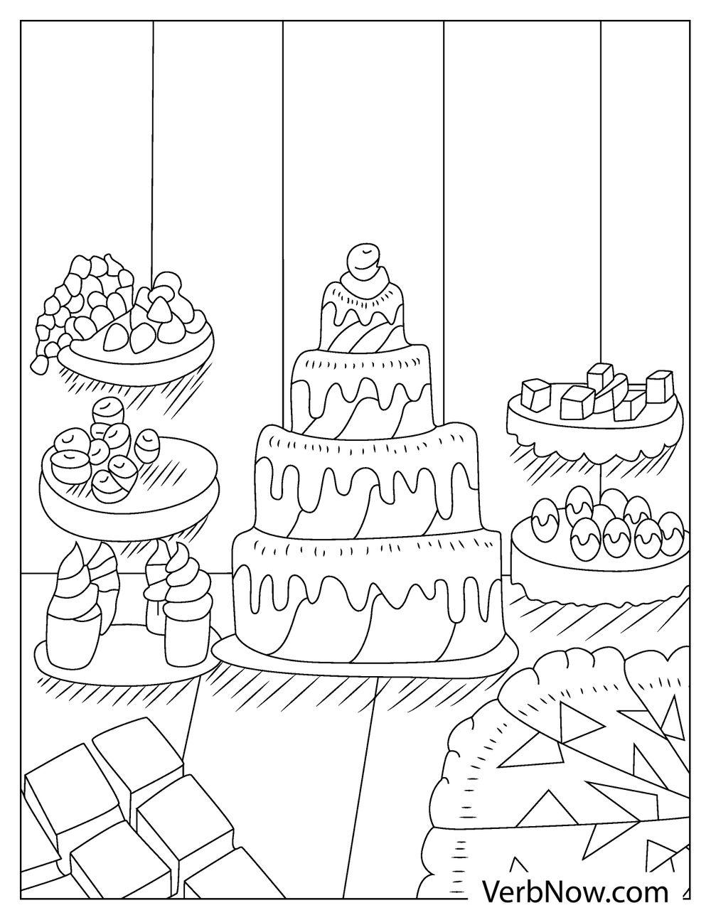 Printable Coloring Pages Desserts