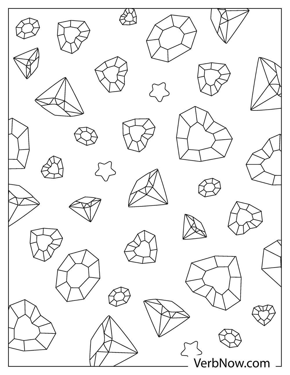Diamond Coloring Pages Printable