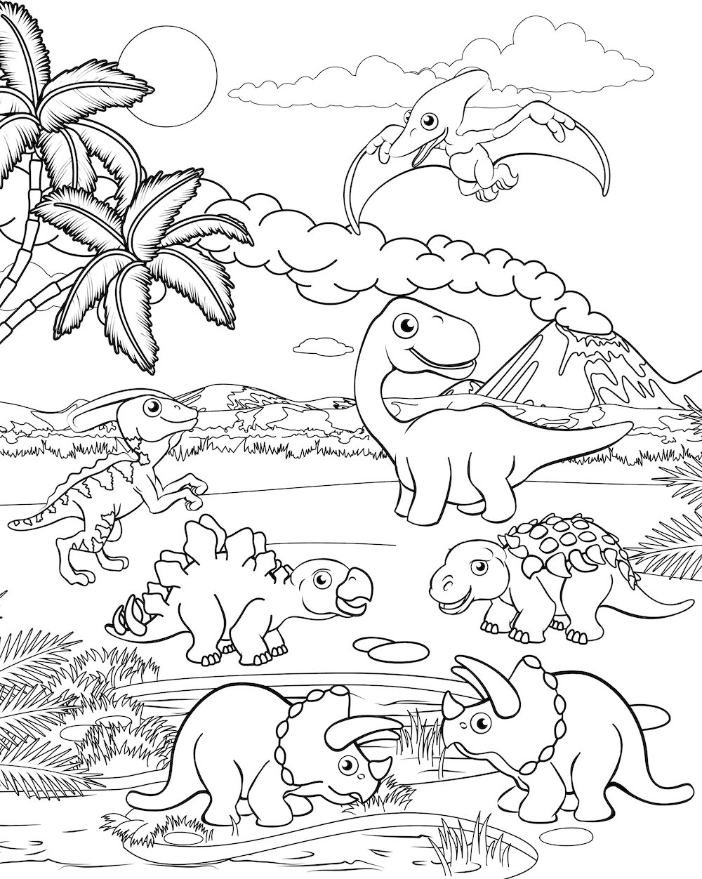Dinosaurs Coloring Pages Printable