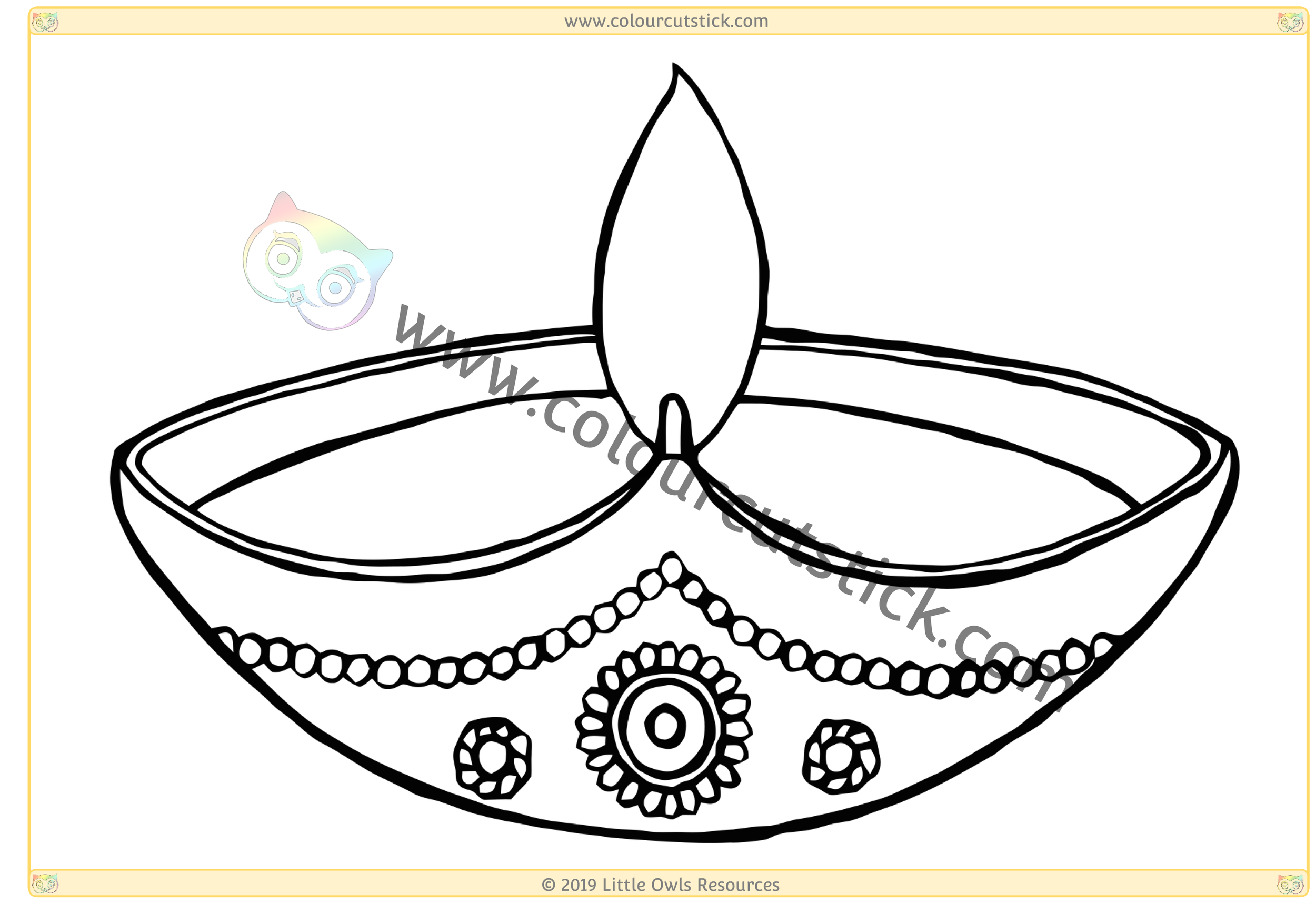Diya Coloring Pages Printables
