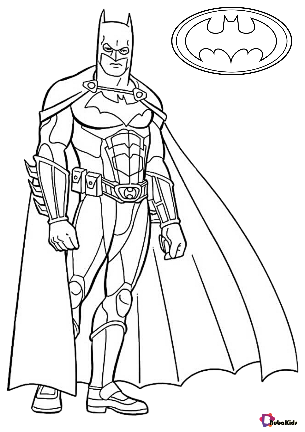 Free Download Batman Superhero Coloring Sheet For Kids BubaKids