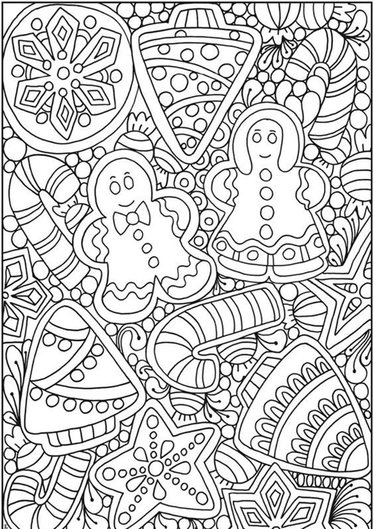 Free Easy To Print Adult Christmas Coloring Pages Printable Christmas Coloring Pages