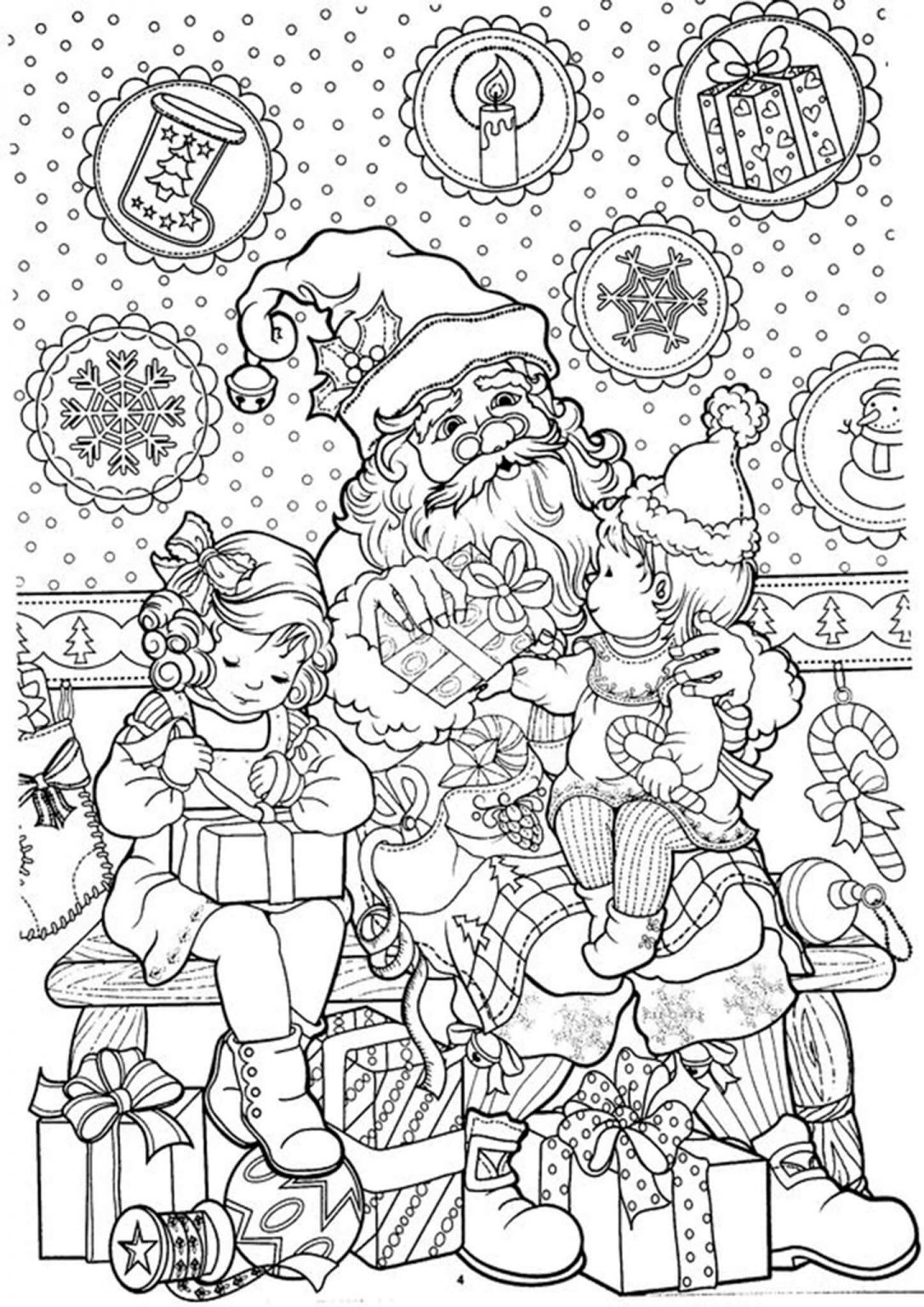 Adult Coloring Pages Printable Christmas