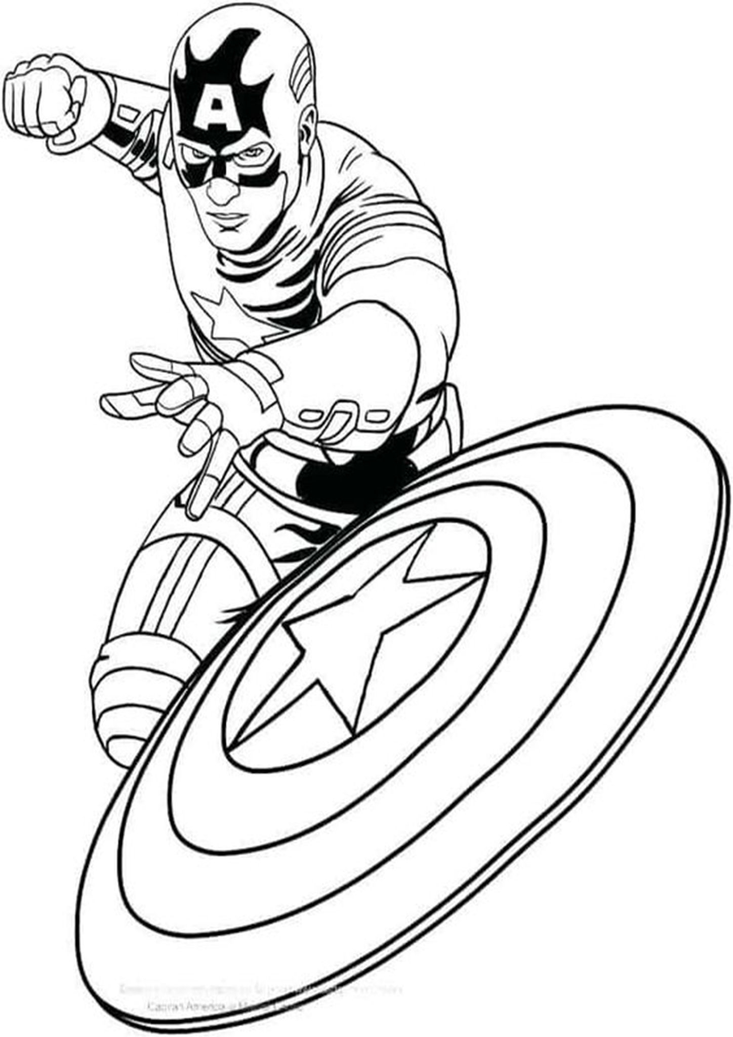 Printable Coloring Pages Captain America