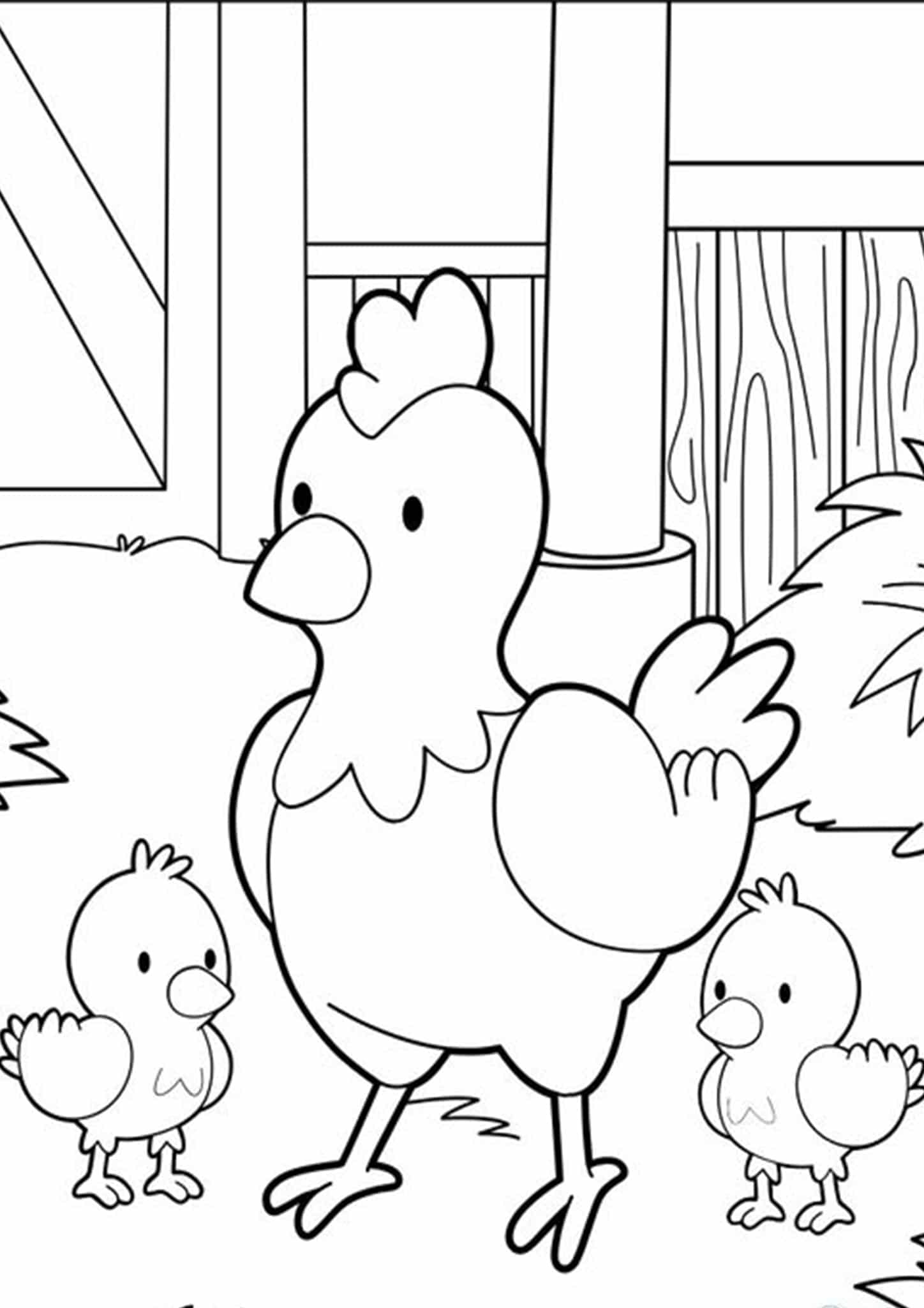 Free Printable Chicken Coloring Pages