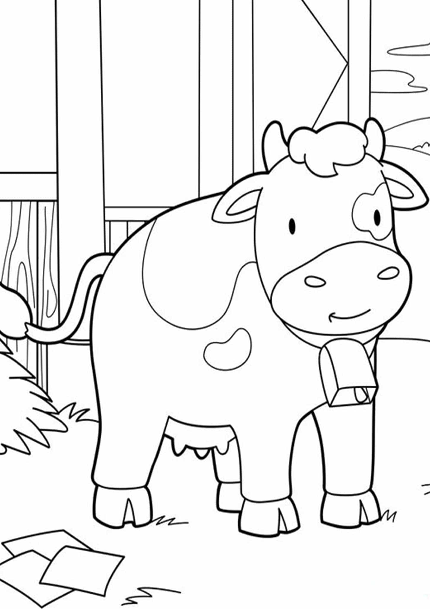 Free Printable Cow Coloring Pages