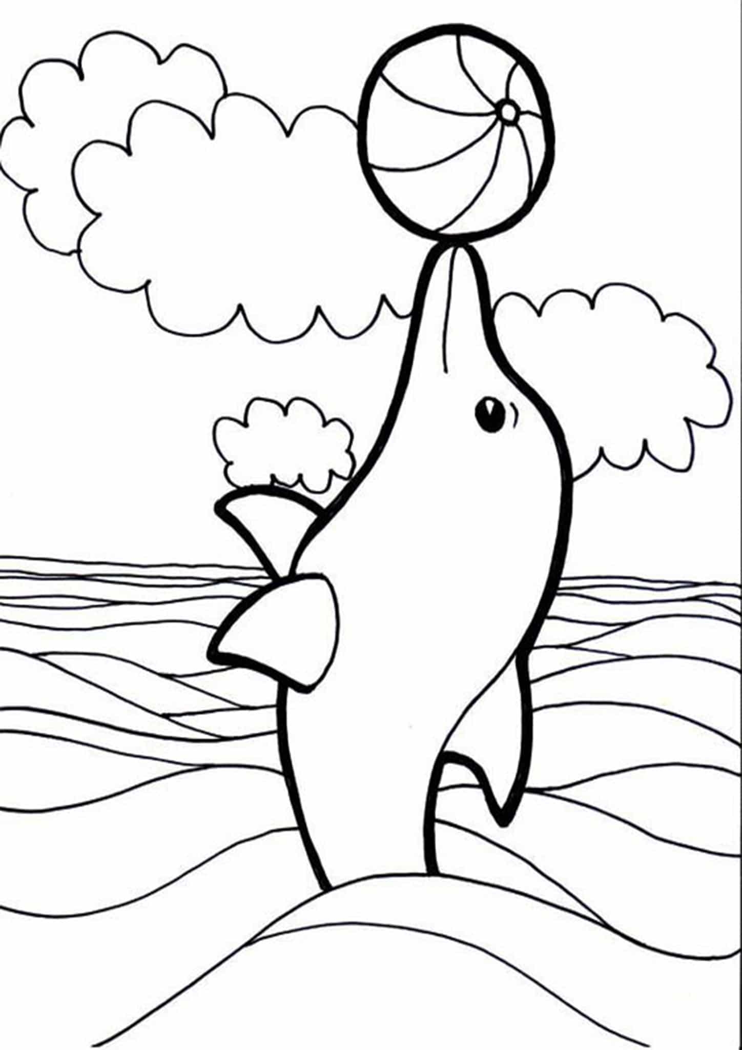 Dolphin Coloring Pages Free Printable