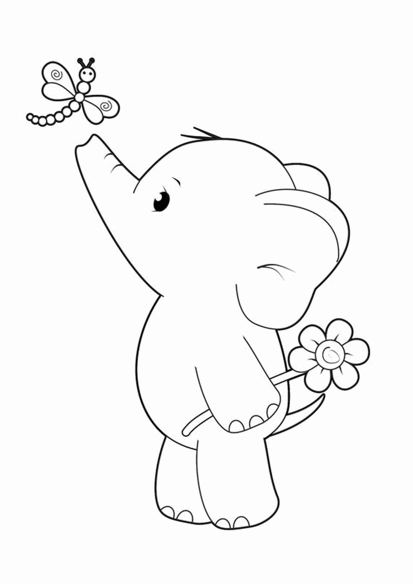 Free Printable Coloring Pages Elephants