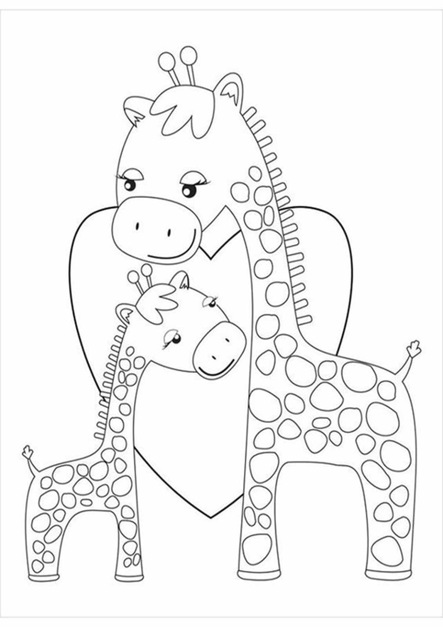 Free Easy To Print Giraffe Coloring Pages Tulamama