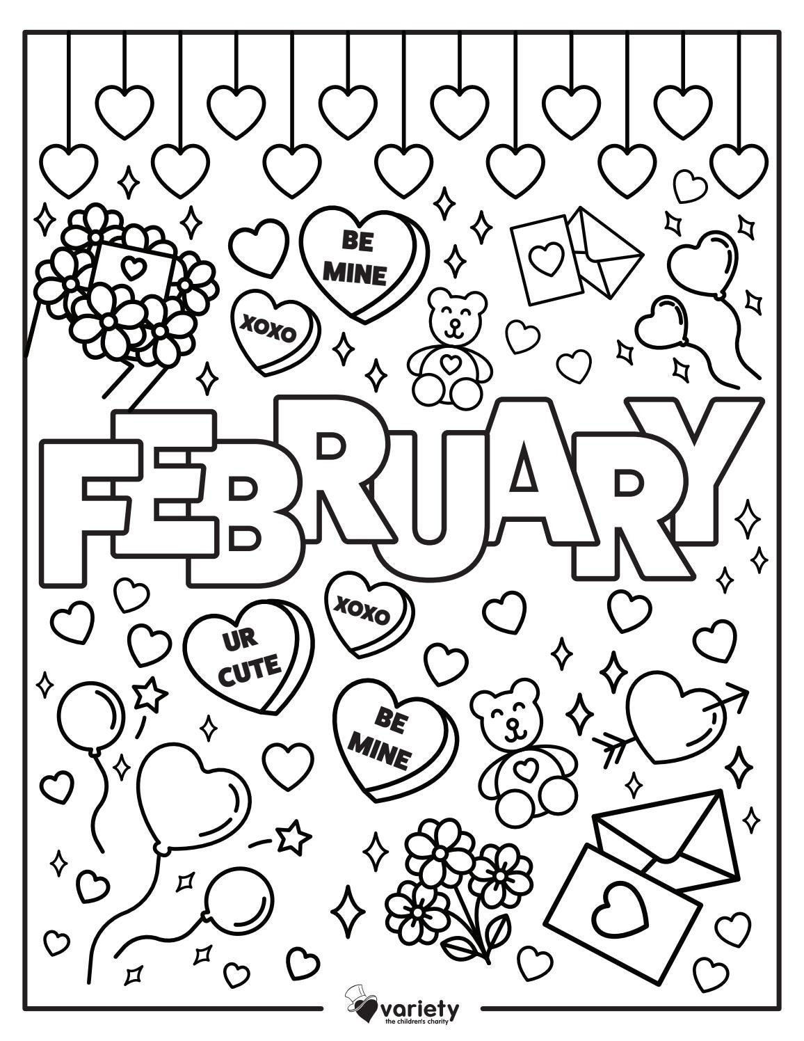Free February Coloring Page By Variety The Children S Charity Of St Louis Issuu