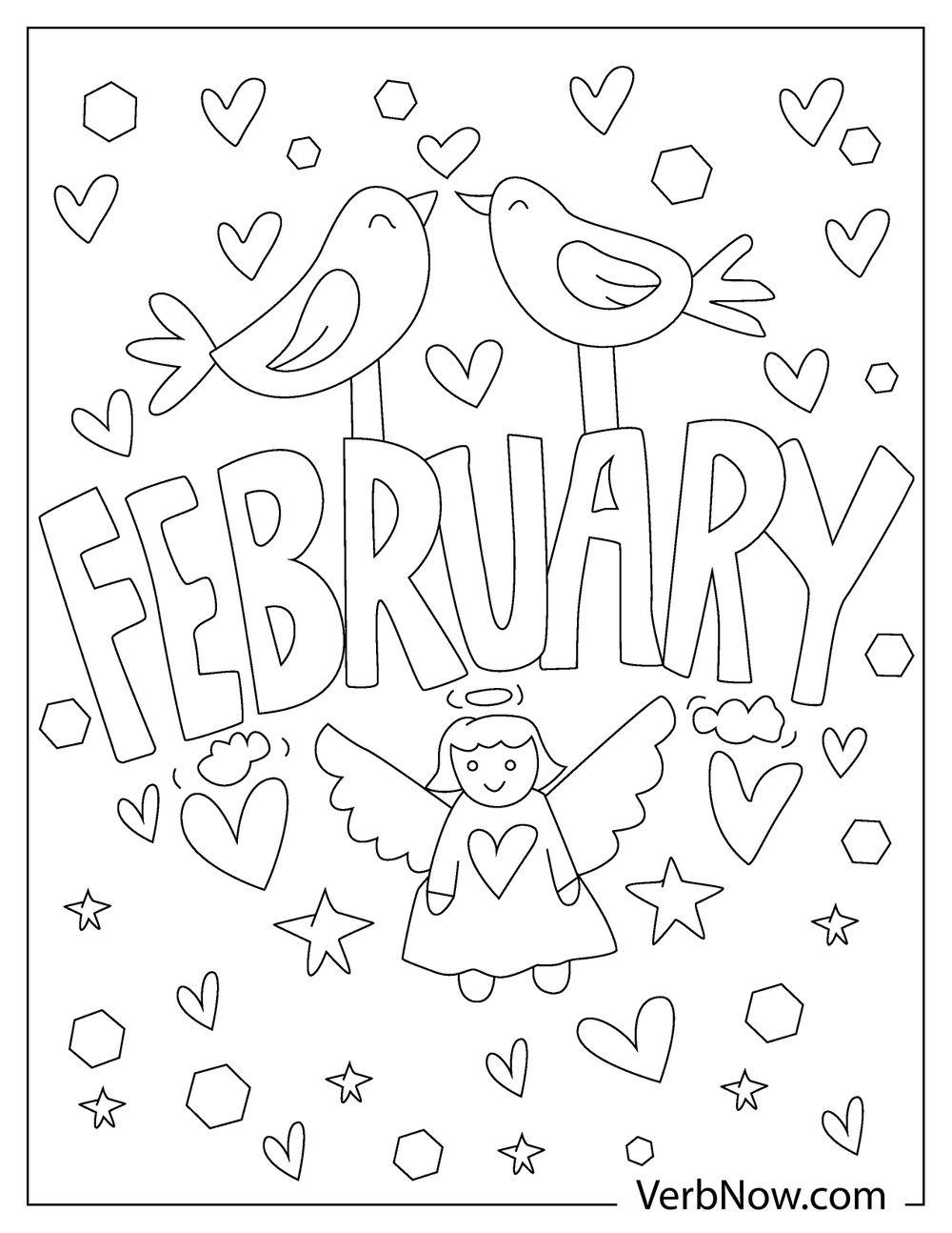 Free FEBRUARY Coloring Pages For Download Printable PDF